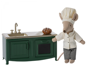 Cozinha pequena verde