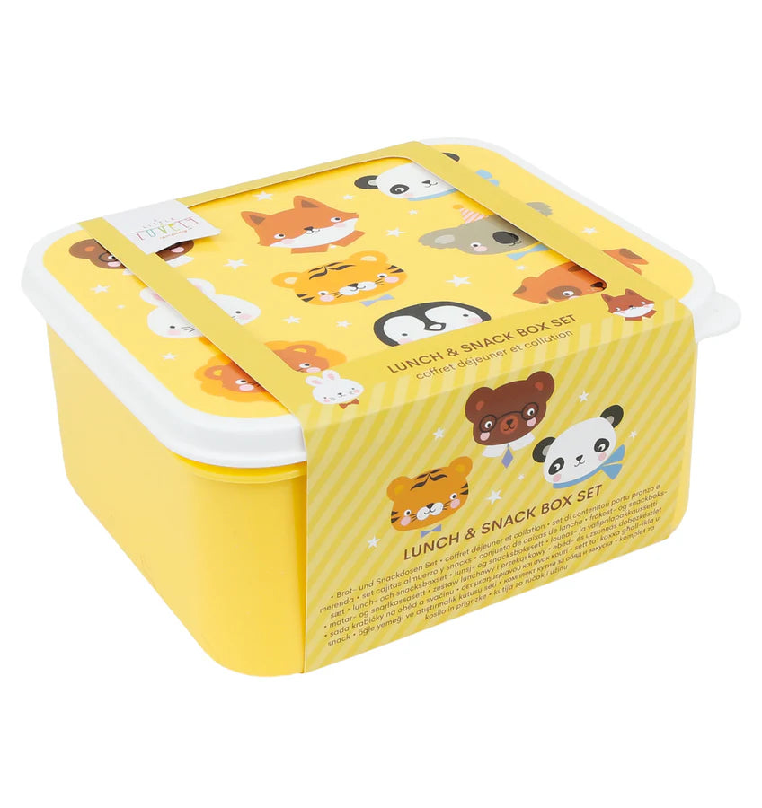Caixas conj. 4 animais amarelo