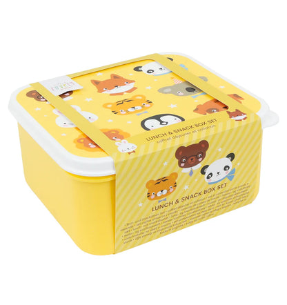 Caixas conj. 4 animais amarelo