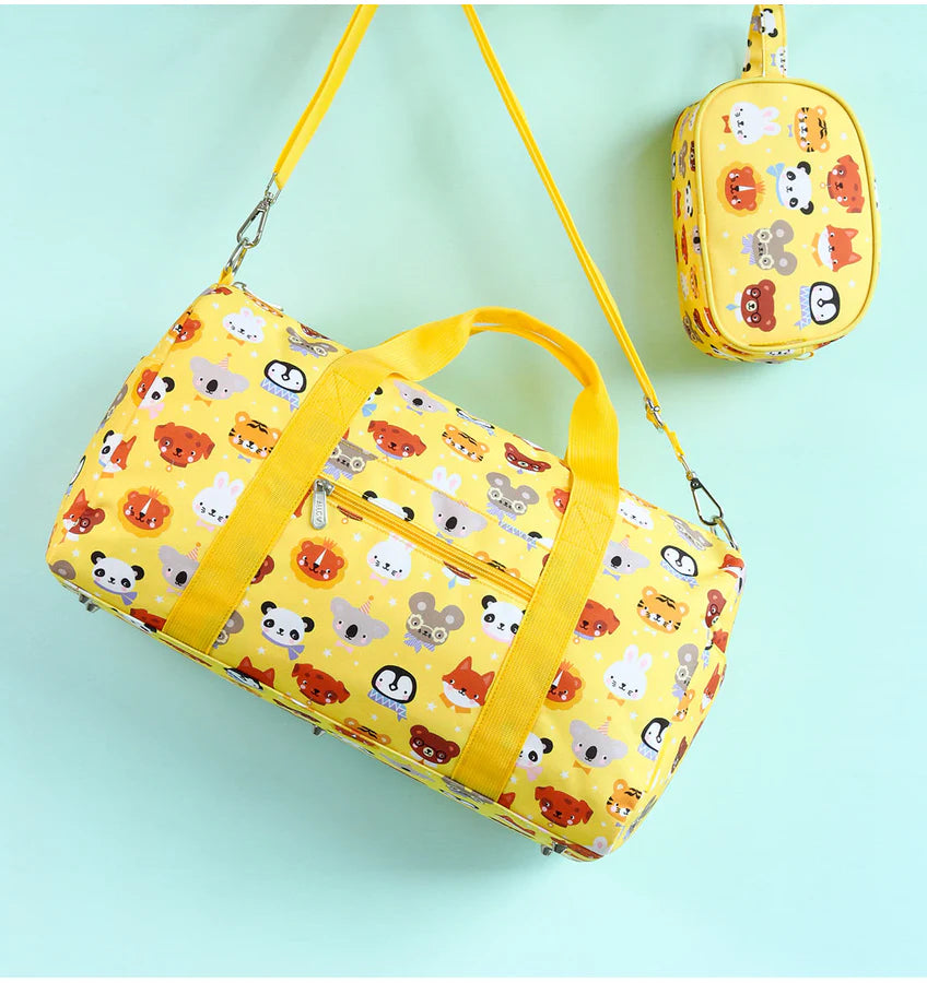 Saco desporto animais amarelo