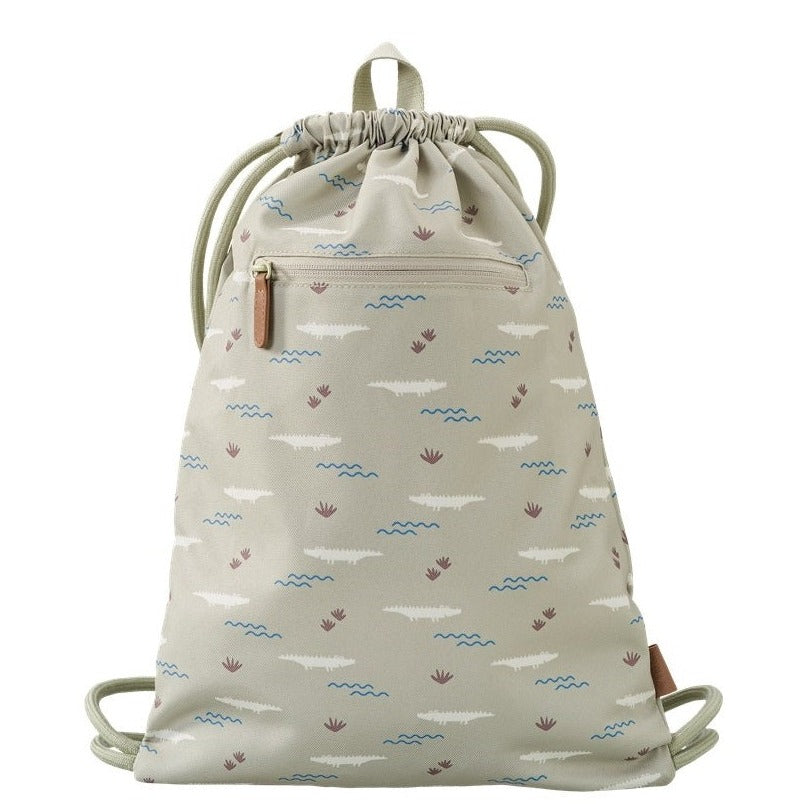 Mochila cordões crocodilo