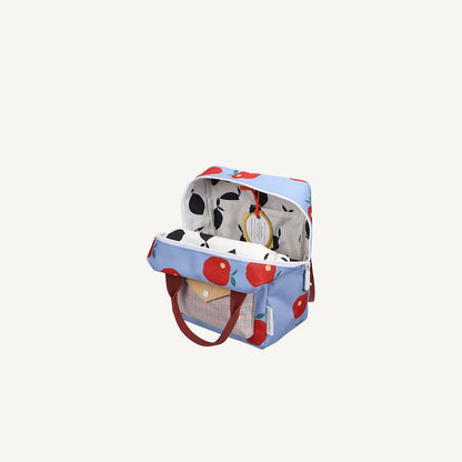 Mochila pequena maças envelope xadrez