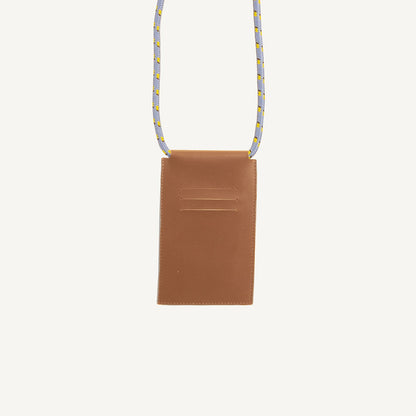 Bolsa telemóvel azul/camel