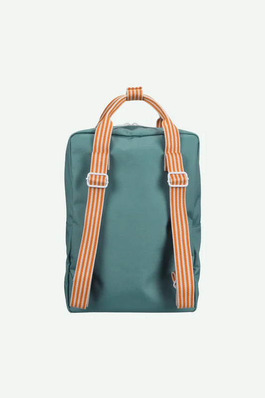 Mochila grande menta bolso envelope amarelo
