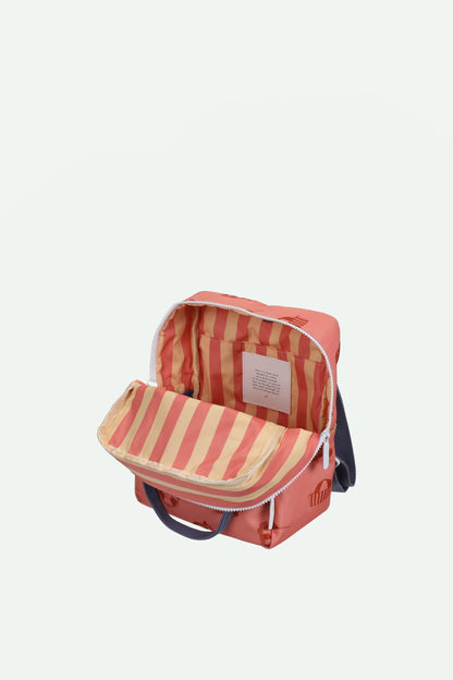 Mochila pequena coral desenhos náuticos