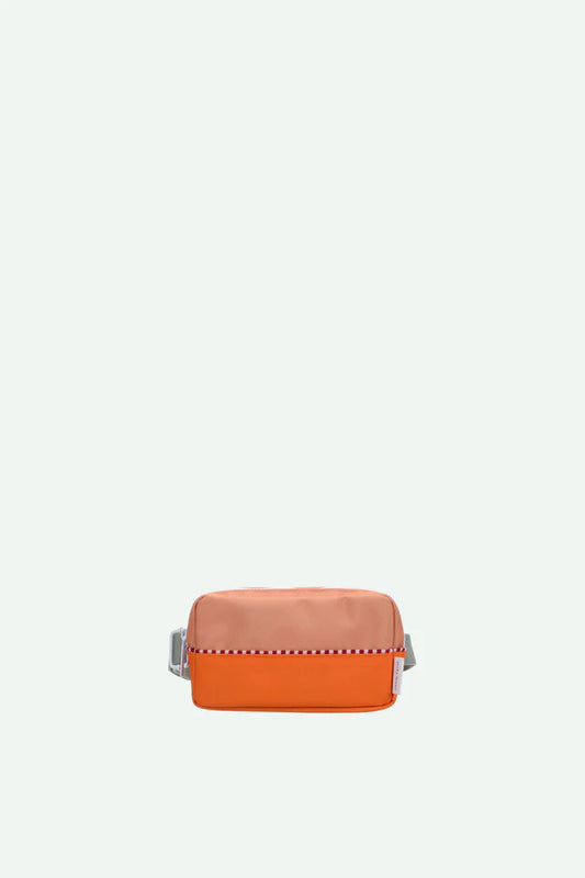 Bolsa cintura pequena metade laranja/coral