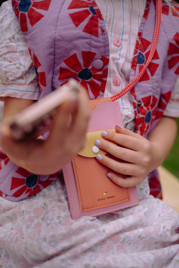 Bolsa telemóvel rosa/laranja