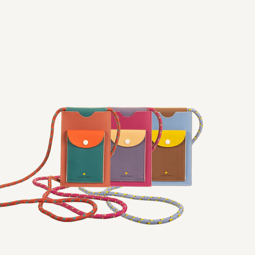 Bolsa telemóvel laranja/verde