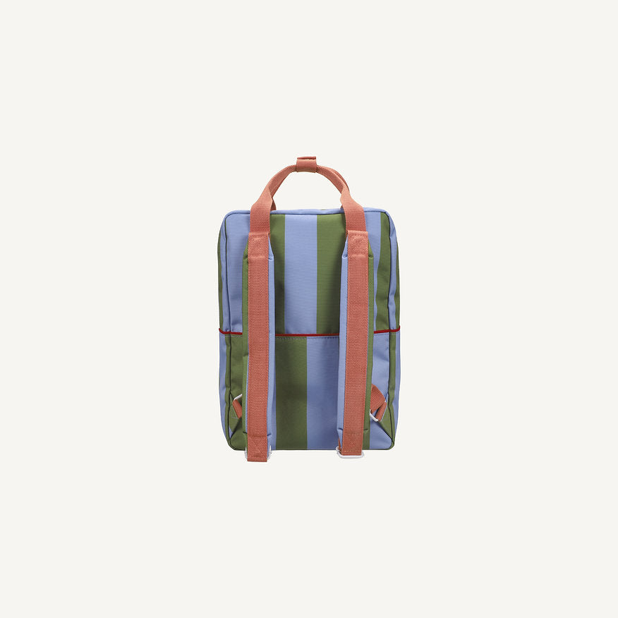 Mochila grande riscas verde/azul