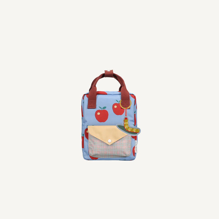 Mochila pequena maças envelope xadrez