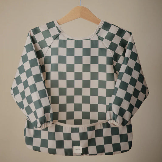 Babete mangas olive check
