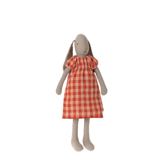 Coelha tamanho 3 vestido vichy coral