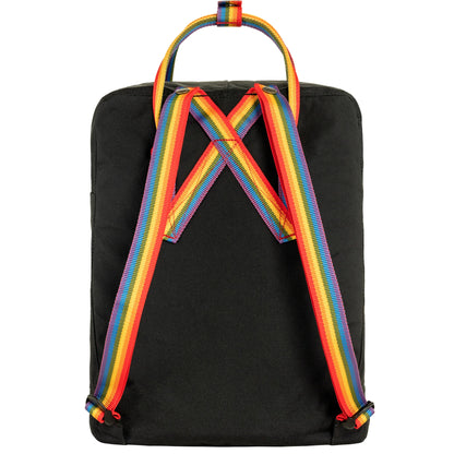 Kanken Black Rainbow Pattern