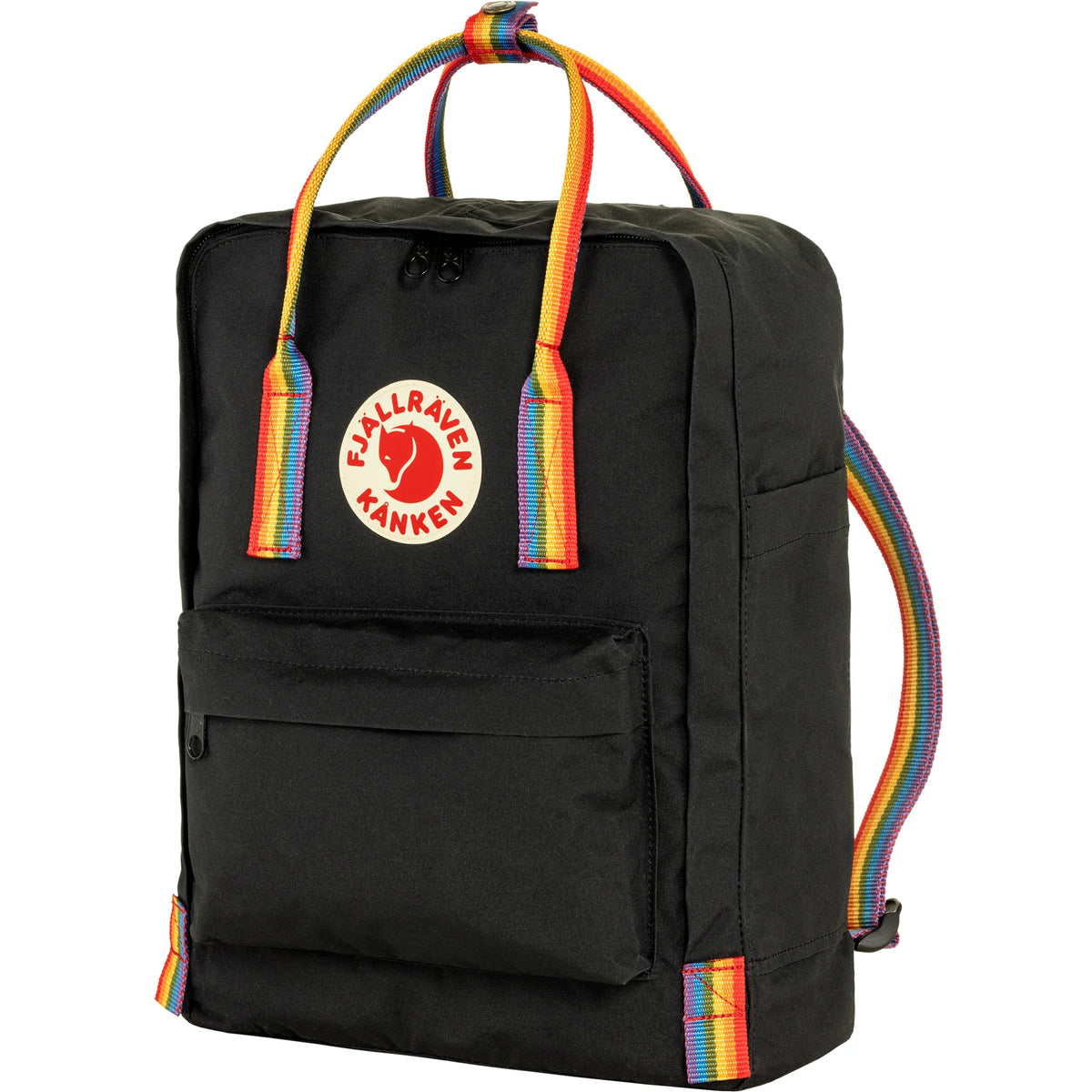 Kanken Black Rainbow Pattern