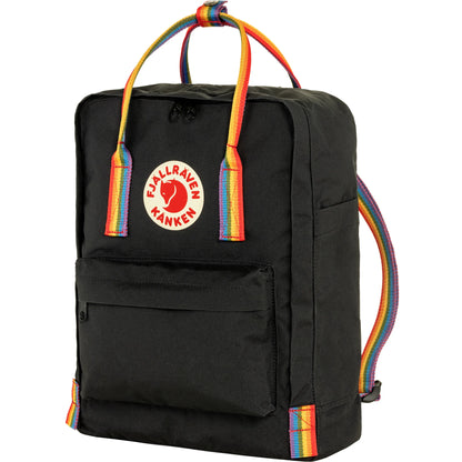 Kanken Black Rainbow Pattern