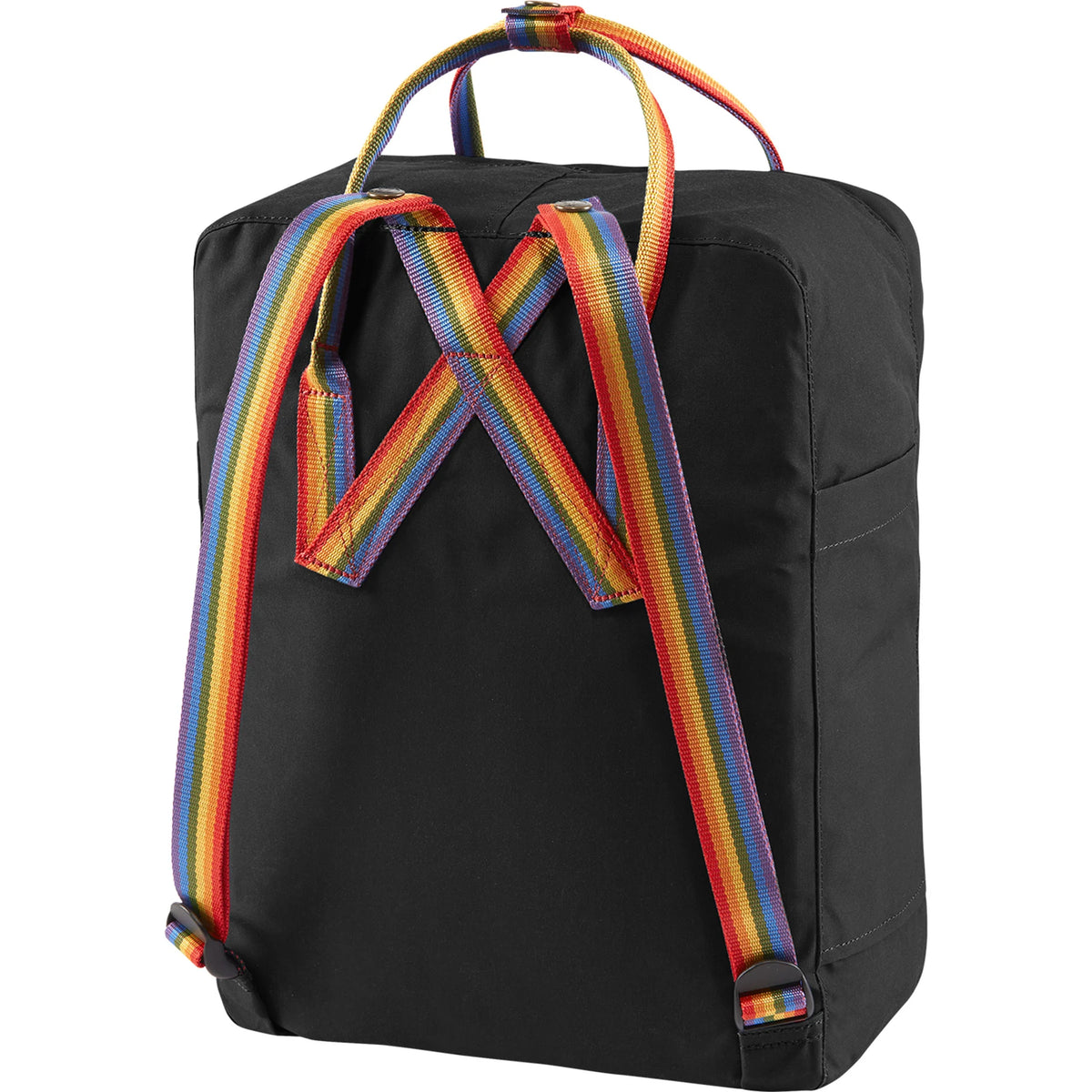 Kanken Black Rainbow Pattern