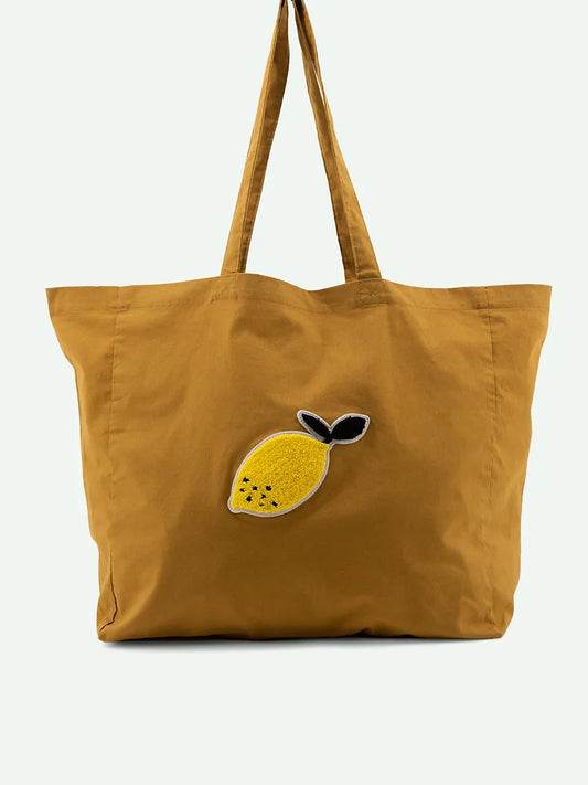 Tote grande verde khaki Limão