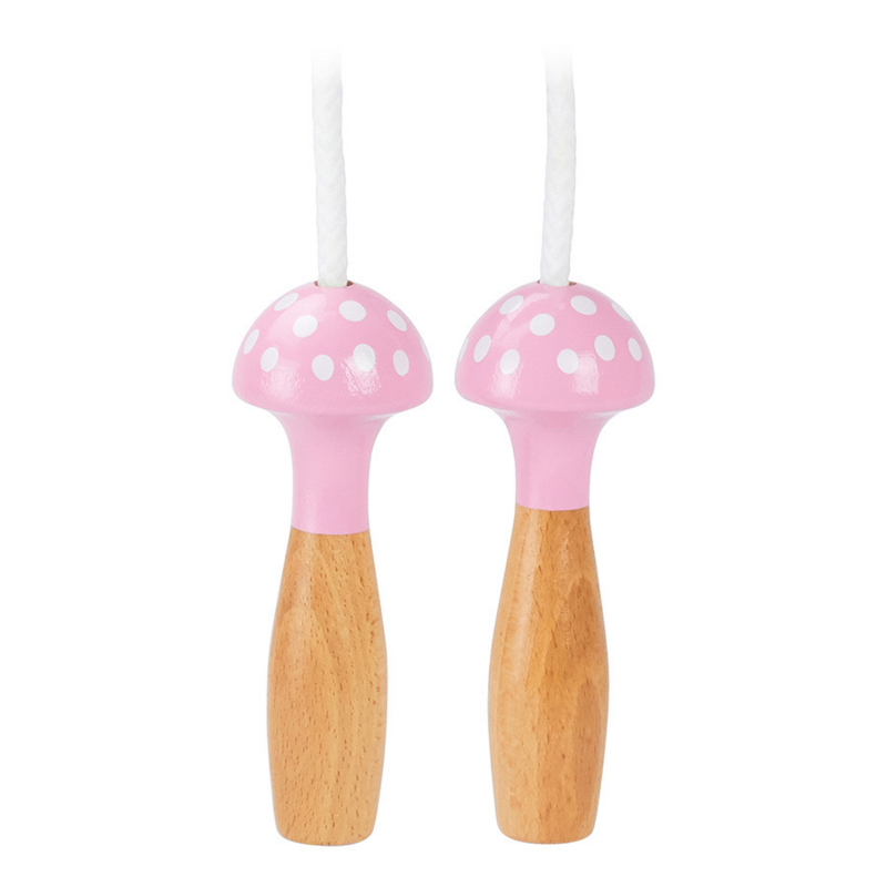Corda de saltar rosa pintas