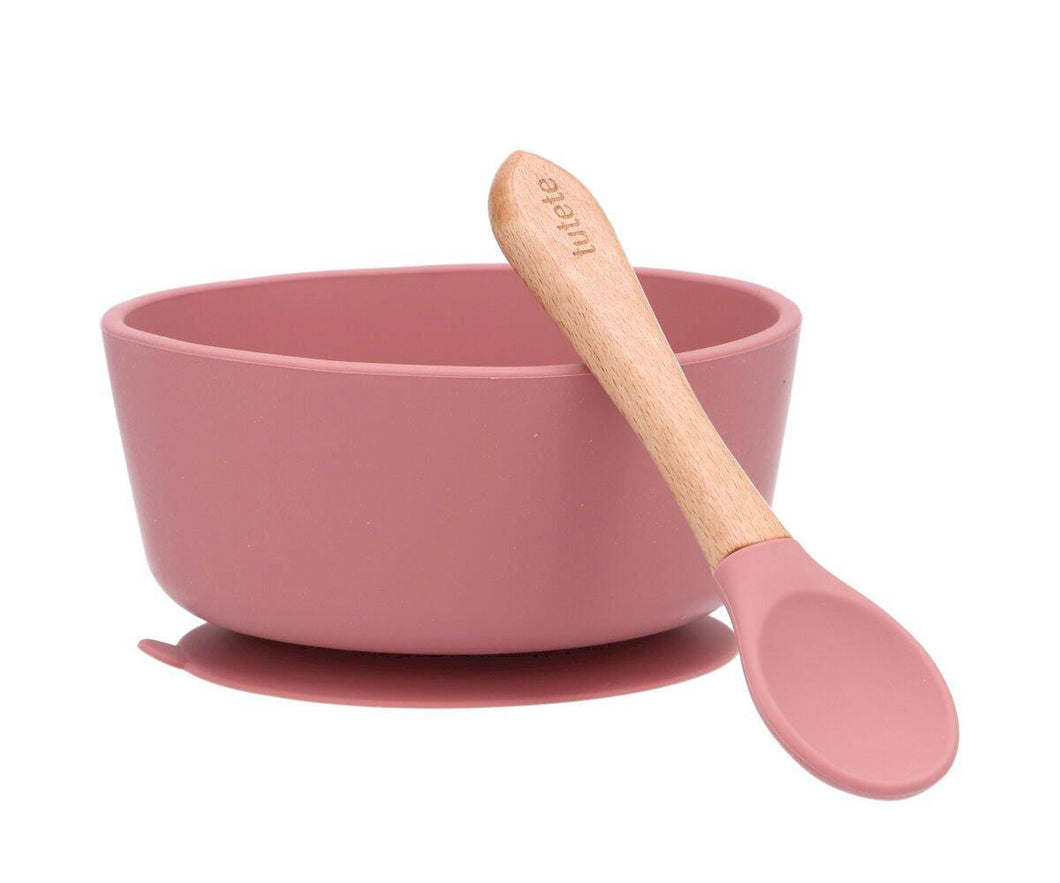 Tigela de Silicone com ventosa brick dust