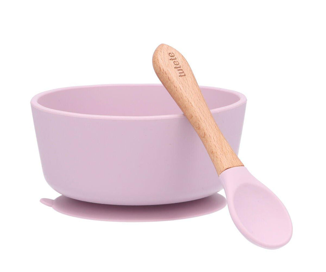 Tigela de Silicone com ventosa lilac