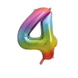 Balão grande número - arco íris