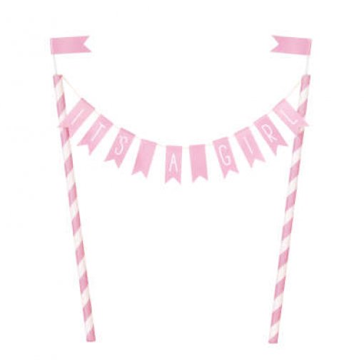 Topo de bolo "It's a girl"
