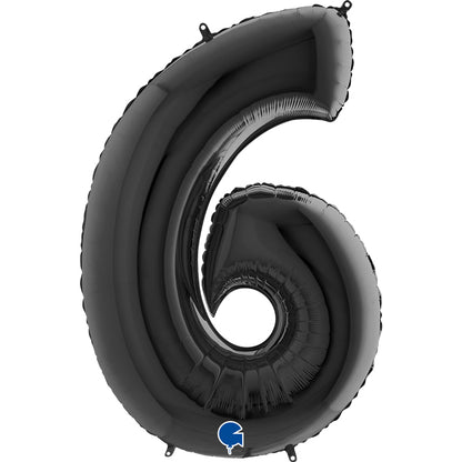 Balão grande número - preto