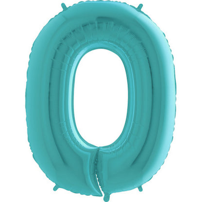 Balão grande número - menta pastel