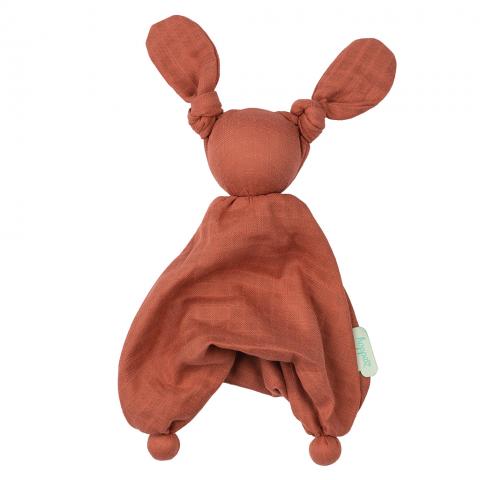 Doudou Floppy musselina - berry pink