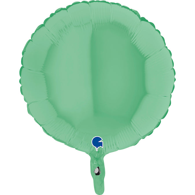 Balão foil circulo verde pastel