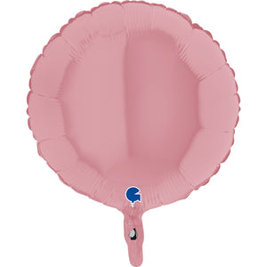 Balão foil circulo rosa pastel