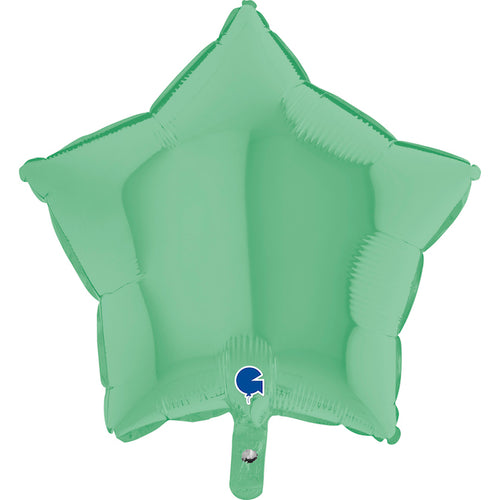 Balão foil estrela verde pastel