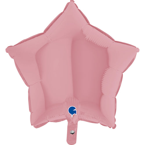 Balão foil estrela rosa pastel
