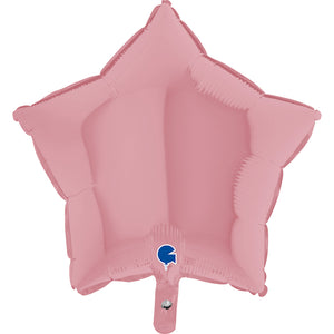 Balão foil estrela rosa pastel