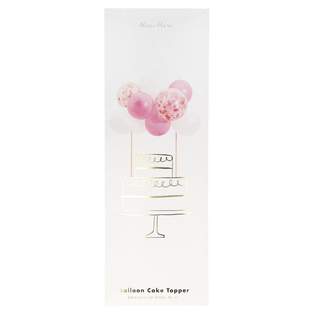 Topo bolo balões rosa