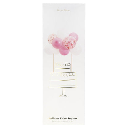 Topo bolo balões rosa