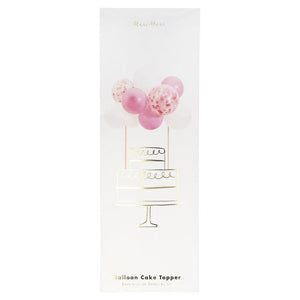 Topo bolo balões rosa