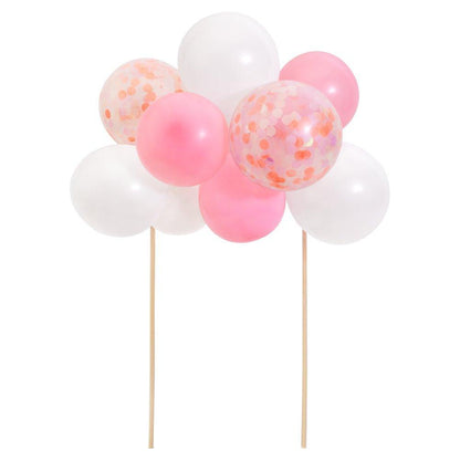 Topo bolo balões rosa