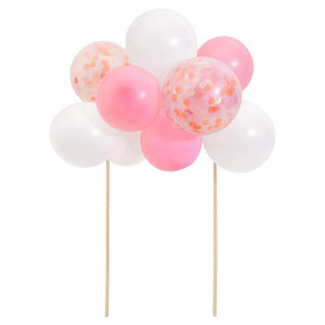 Topo bolo balões rosa