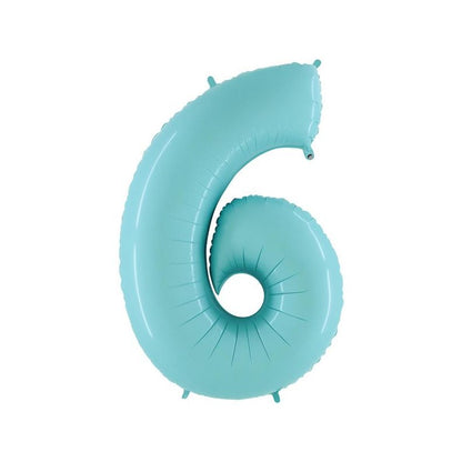 Balão grande número - menta pastel
