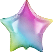 Balão estrela multicolor