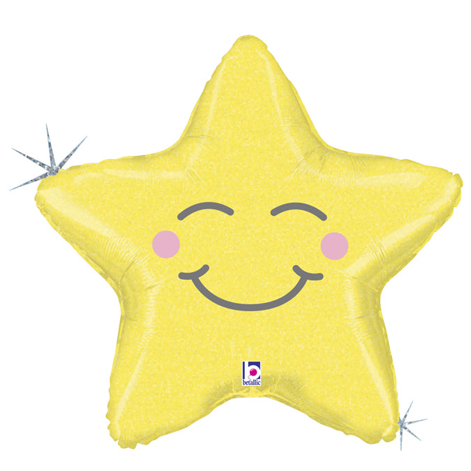 Balão estrela sorriso
