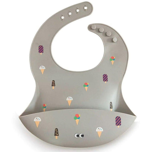 Babete silicone noui noui - ice cream grey
