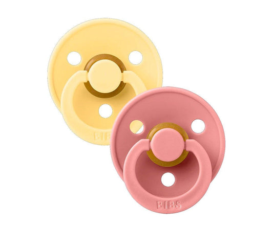 Conj. 2 chuchas BIBS® pale butter/dusty pink