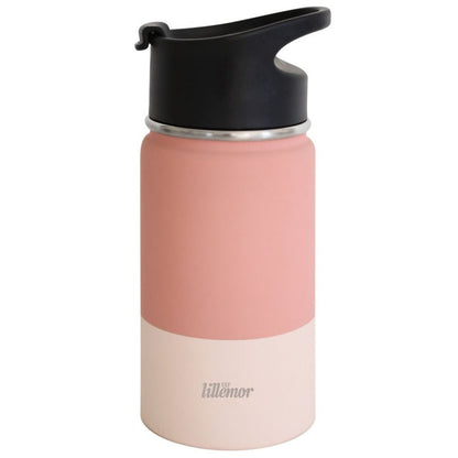 Garrafa térmica rosa/creme