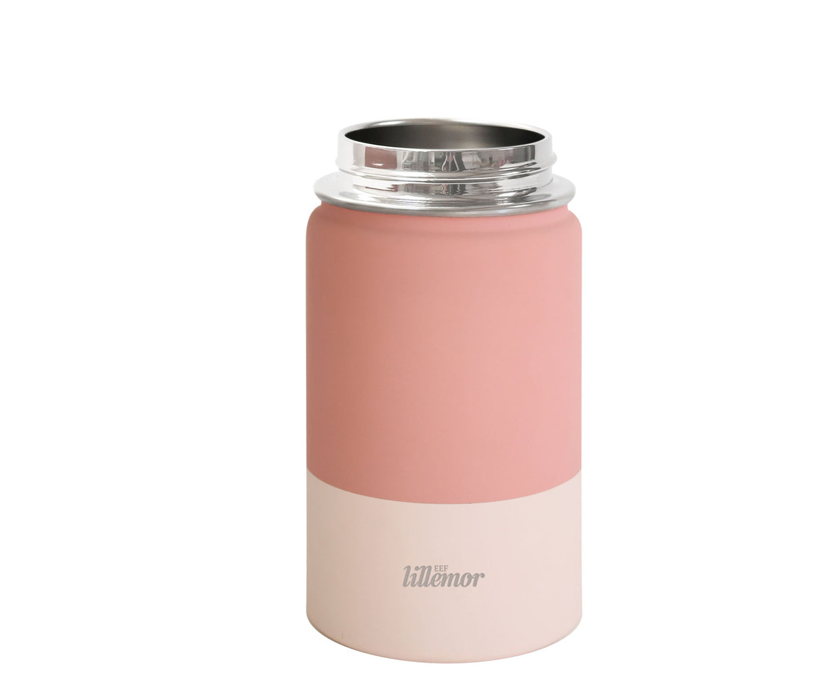 Garrafa térmica rosa/creme