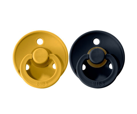 Conj. 2 chuchas BIBS® mustard/dark denim