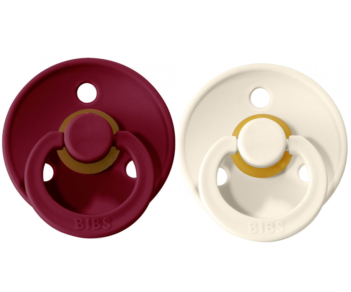 Conj. 2 chuchas BIBS® ivory/ruby