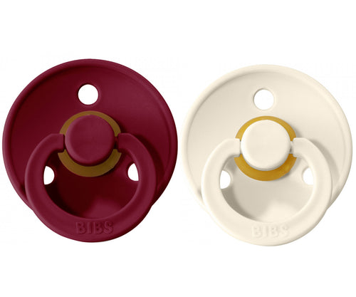 Conj. 2 chuchas BIBS® ivory/ruby