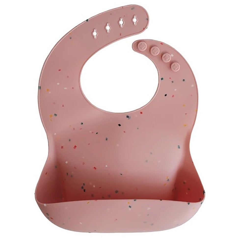 Babete silicone mushie - powder pink confetti